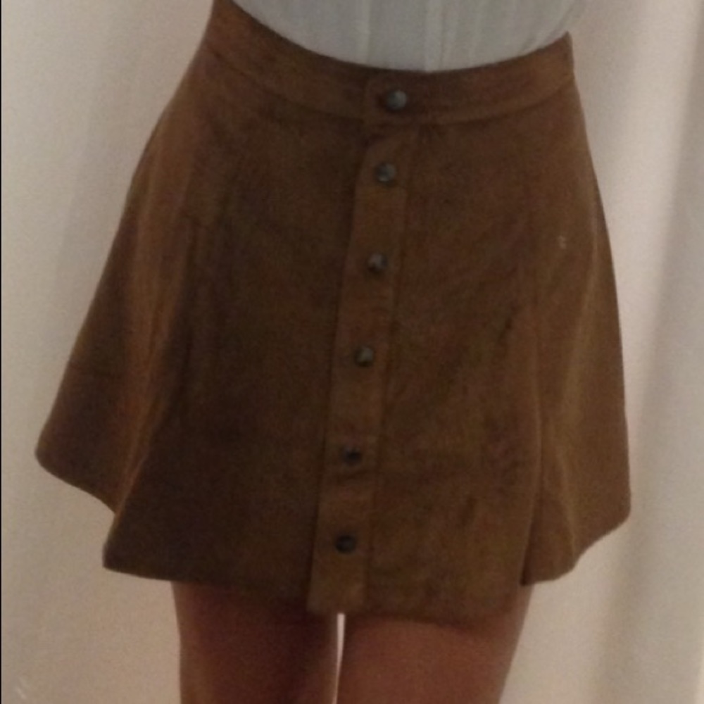 She+Sky Suede Button Up Skirt - Picture 3 of 3